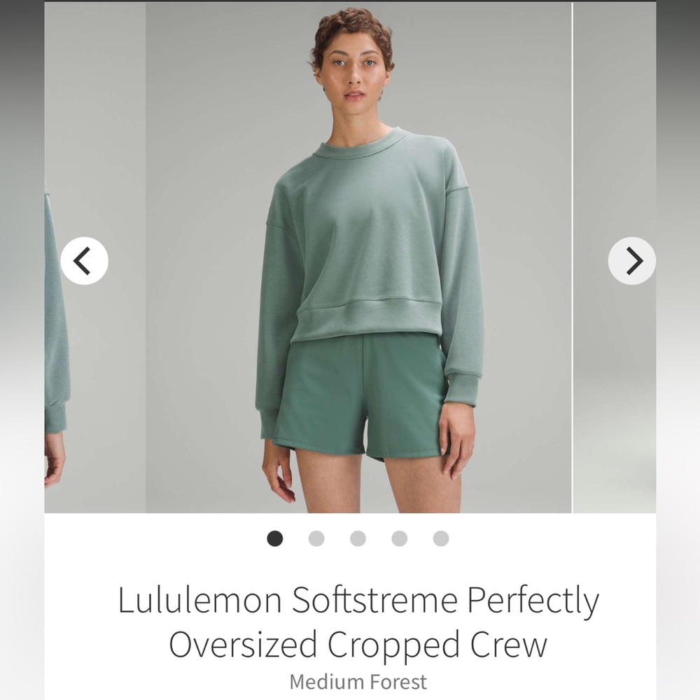 Lululemon Softstreme Perfectly Oversized Cropped Crew Size 2 - Picture 2 of 11